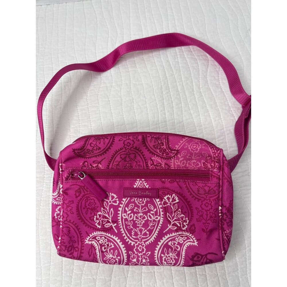NWOT Vera Bradley Belt Bag Stamped Paisley Print Pink Travel Fanny - Picture 1 of 8
